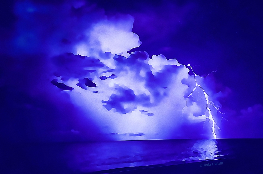 Image of A free verse poetry, "Lightning Returns a Strike".